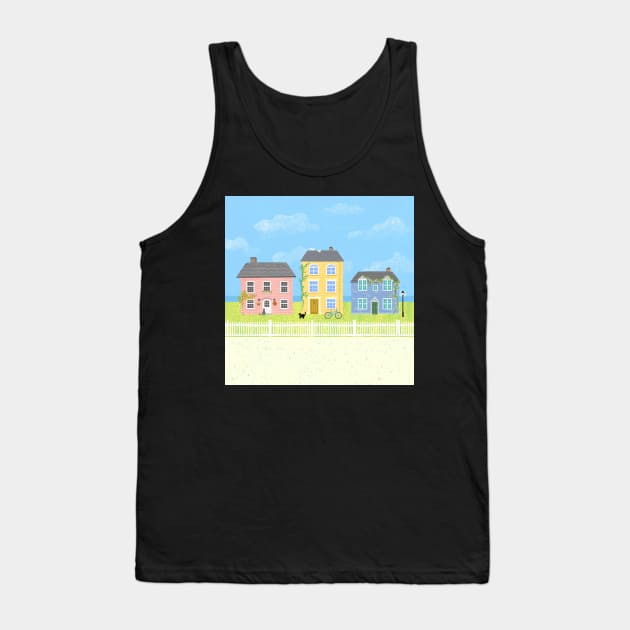 Colorful Houses Tank Top by Salty Siren Studios